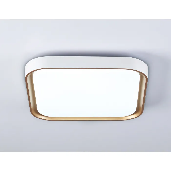 Потолочный светодиодный светильник FZ1253 WH/GD белый/золото 18W 5000K 250*250*60 (Без ПДУ) от NovaLamp