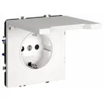 Розетка с заземлением и со шторкой без рамки с крышкой Voltum S70 VLS040302 от ImperiumLoft