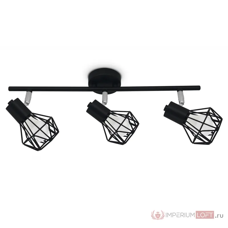 Настенно-потолочный спот в стиле лофт TR8622/3 BK/CH черный/хром E27*3 max 40W 460*91*175 от NovaLamp