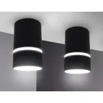 Накладной точечный светильник с акрилом TN3412 SBK черный песок GU5.3 D65*105 от NovaLamp