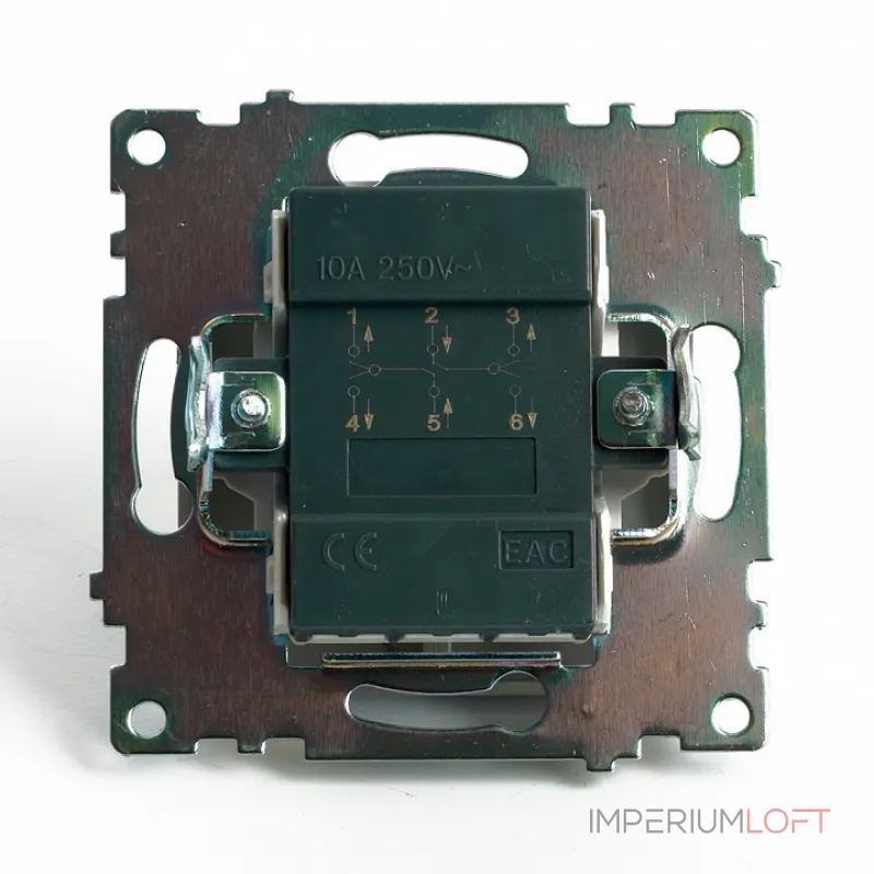 Выключатель двухклавишный без рамки Stekker Катрин 49168 Выключатель двухклавишный без рамки Stekker Катрин 49168