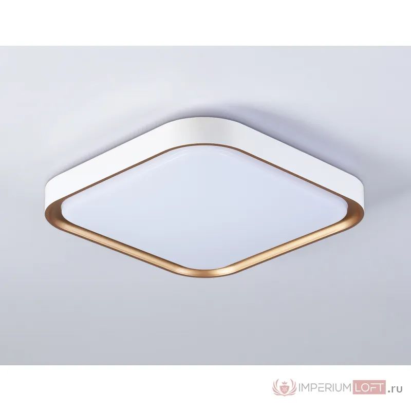 Потолочный светодиодный светильник FZ1253 WH/GD белый/золото 18W 5000K 250*250*60 (Без ПДУ) от NovaLamp