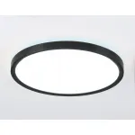 Потолочный светодиодный светильник FZ3055 BK черный IP44 33W+10W 6400+6400К D375*40 (Без ПДУ) от NovaLamp