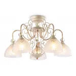 Потолочная люстра TR3057/5 BG/GD/FR бежевый/золото/белый матовый E27/5 max 40W D600*380 от NovaLamp