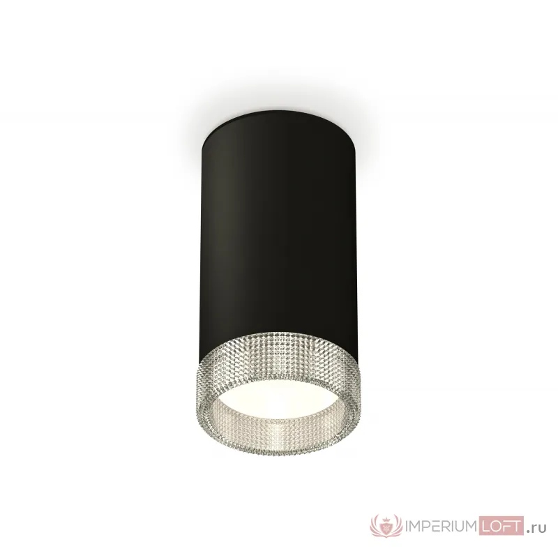 Комплект накладного светильника с композитным хрусталем XS8162010 SBK/CL черный песок/прозрачный GX53 (C8162, N8480) от NovaLamp