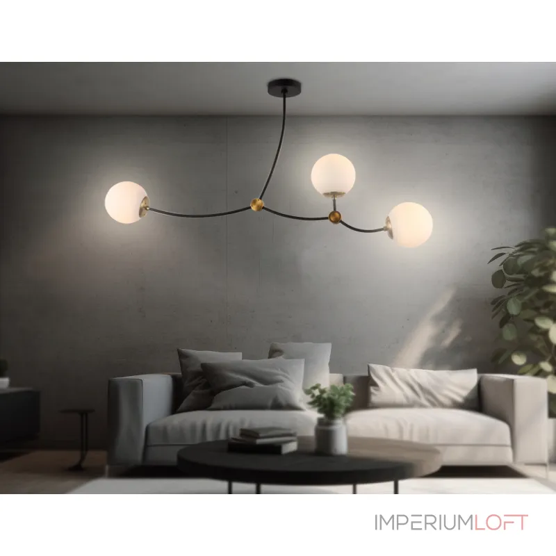 Подвесной светильник TR2568/3 BK/SB черный/бронза E27/3 max 60W 1130*150*540 от NovaLamp