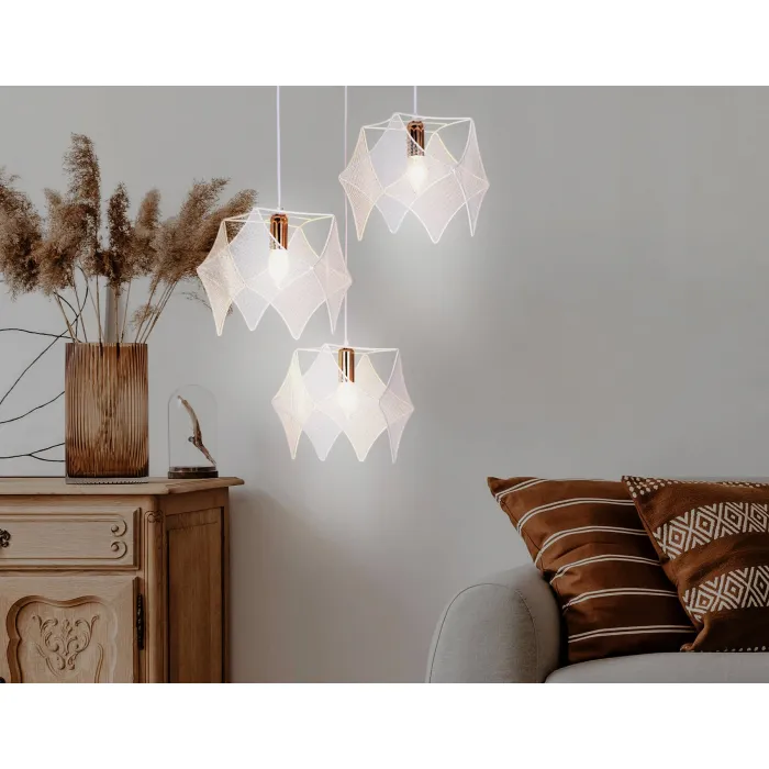 Подвесной светильник в стиле лофт TR8426/3 WH/GD белый/золото E14/3 max 40W D510*1000 от NovaLamp