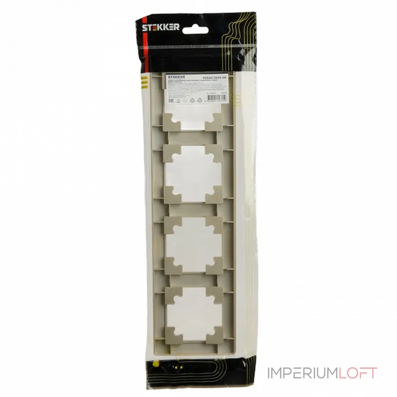 Рамка на 4 поста Stekker PFR00-7004-08 49609 Рамка на 4 поста Stekker PFR00-7004-08 49609
