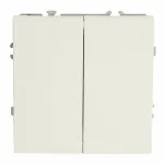 Выключатель двухклавишный без рамки Stekker RSW10-5104-01 49866