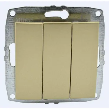 Выключатель трехклавишный без рамки Mono Electric Despina / Larissa 500-002222-114 Выключатель трехклавишный без рамки Mono Electric Despina / Larissa 500-002222-114