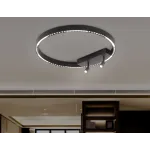 Светильник потолочный светодиодный FL5808/1+2 BK черный 40W 3000K/4200K/6400K D600*95 (без ПДУ) от NovaLamp