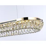 Подвесная светодиодная люстра с хрусталем TR5025 FGD/CL золото/прозрачный 3000K/4200K/6400K 61W 800*300*440 (Без ПДУ) от NovaLamp