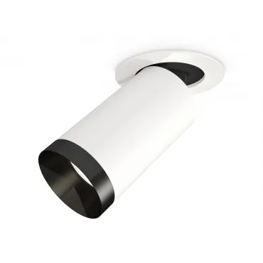 Комплект встраиваемого поворотного светильника XM6322201 SWH/PBK белый песок/черный полированный MR16 GU5.3 (A2241, C6322, N6131) от NovaLamp