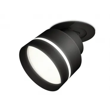 Комплект встраиваемого поворотного светильника с акрилом XM8102525 SBK/FR черный песок/белый матовый GX53 (A2242, A2106, C8102, N8462)