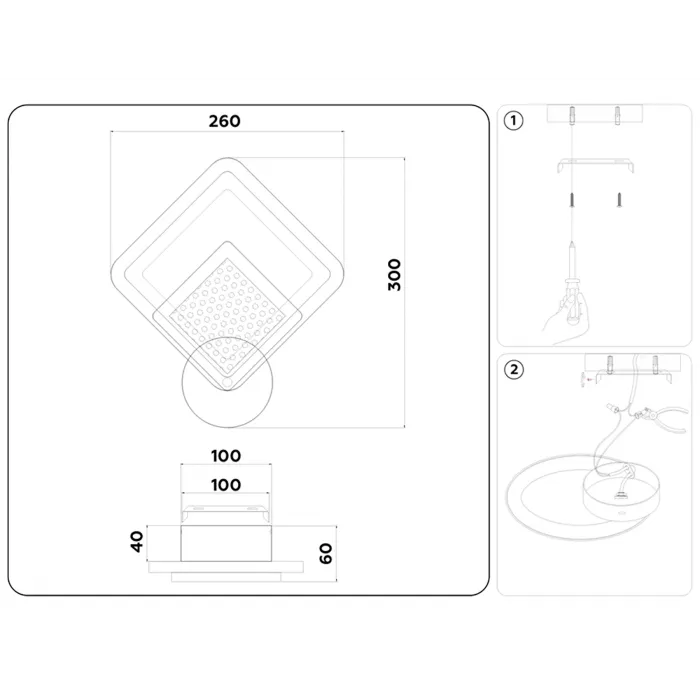 Настенный светодиодный светильник FA4284 WH белый 14W 260*300*60 от NovaLamp