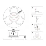 Светильник светодиодный потолочный FA3838/3 WH белый 42W 3000K-6400K+RGB D458*80 (ПДУ РАДИО 2.4G) от NovaLamp