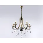 Подвесная люстра с хрусталем TR4952/5 BK/GD/CL черный/золото/прозрачный E14*5 max 40W D620*670 от NovaLamp