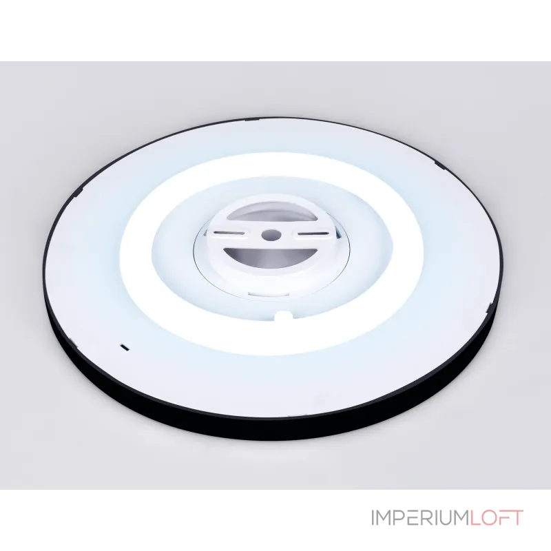 Потолочный светодиодный светильник FZ3055 BK черный IP44 33W+10W 6400+6400К D375*40 (Без ПДУ) от NovaLamp