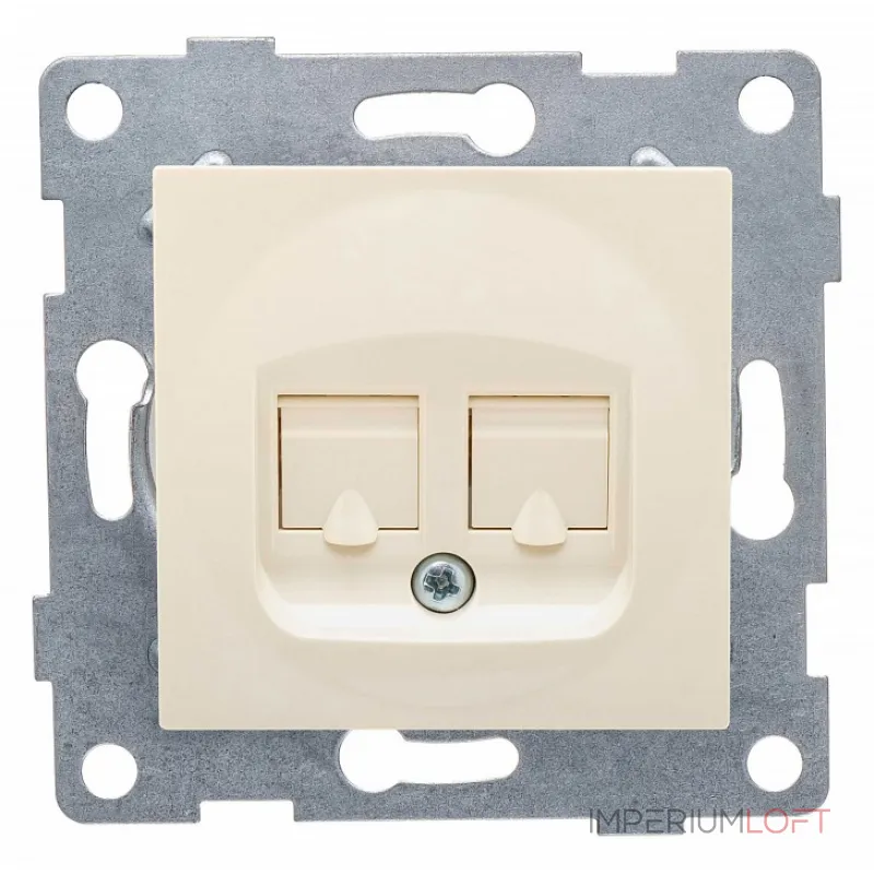 Розетка двойная Ethernet RJ-45 без рамки Gusi Electric UGRA С11К2-003