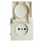 Розетка без заземления и со шторкой без рамки с крышкой Stekker RST16-5113-01 49878