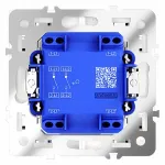 Выключатель двухклавишный без рамки Voltum S70 VLS020102 от ImperiumLoft