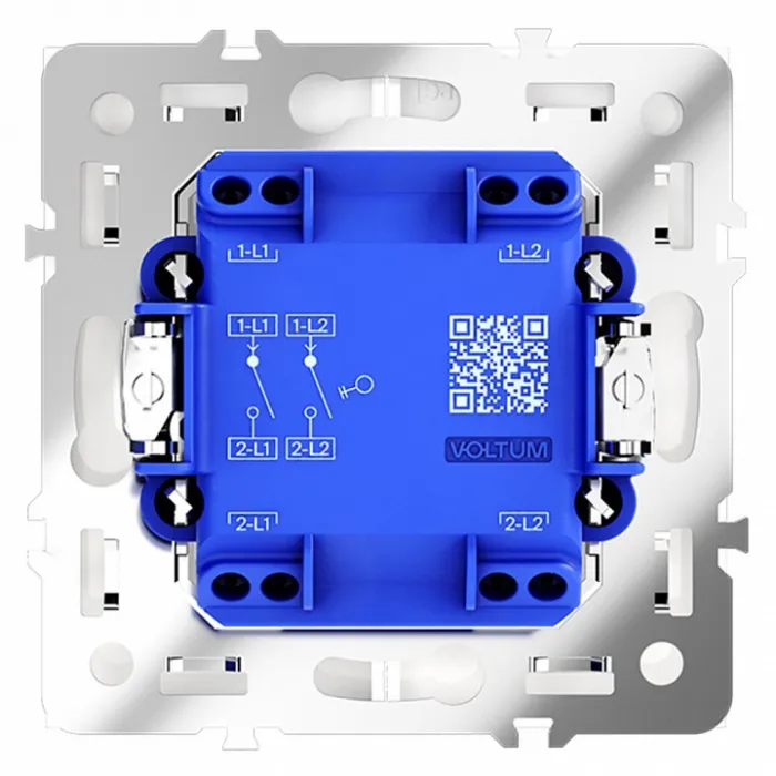 Выключатель двухклавишный без рамки Voltum S70 VLS020102 от ImperiumLoft