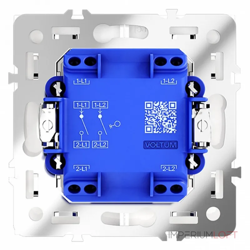 Выключатель двухклавишный без рамки Voltum S70 VLS020102 от ImperiumLoft