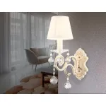 Настенный светильник с абажуром TR4562 BG/GD бежевый/золото E14 max 40W 385*130*250 от NovaLamp