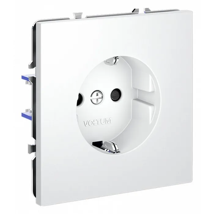 Розетка с заземлением и со шторкой без рамки Voltum S70 VLS040202 от ImperiumLoft