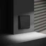 Выключатель встраиваемый S70 одноклавишный 10А (черный матовый) Voltum VLS010108