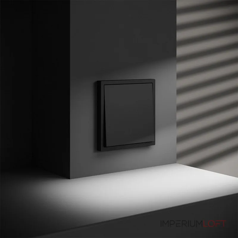 Выключатель встраиваемый S70 одноклавишный 10А (черный матовый) Voltum VLS010108