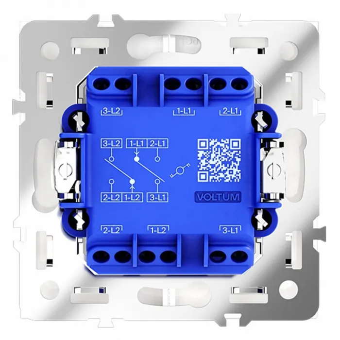Выключатель проходной двухклавишный без рамки Voltum S70 VLS020302 от ImperiumLoft
