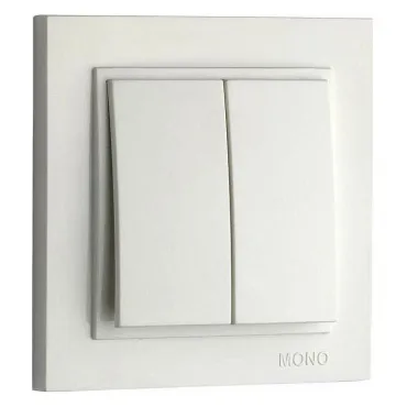 Выключатель двухклавишный Mono Electric Despina 102-010025-102
