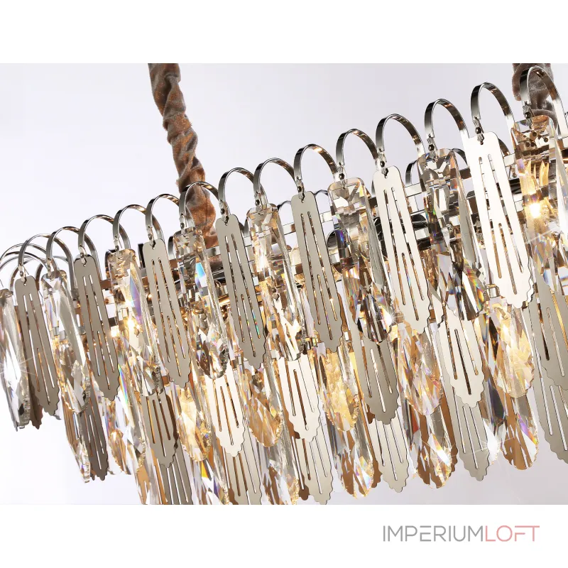 Подвесная люстра с хрусталем TR5259/10 CH/CL хром/прозрачный E27*10 max 40W 800*300*270 от NovaLamp