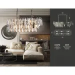 Подвесная люстра с хрусталем TR5259/10 CH/CL хром/прозрачный E27*10 max 40W 800*300*270 от NovaLamp