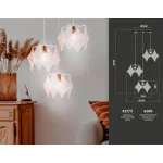 Подвесной светильник в стиле лофт TR8426/3 WH/GD белый/золото E14/3 max 40W D510*1000 от NovaLamp