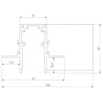 Соединитель угловой L-образный для треков встраиваемых Elektrostandard Slim Magnetic a067500