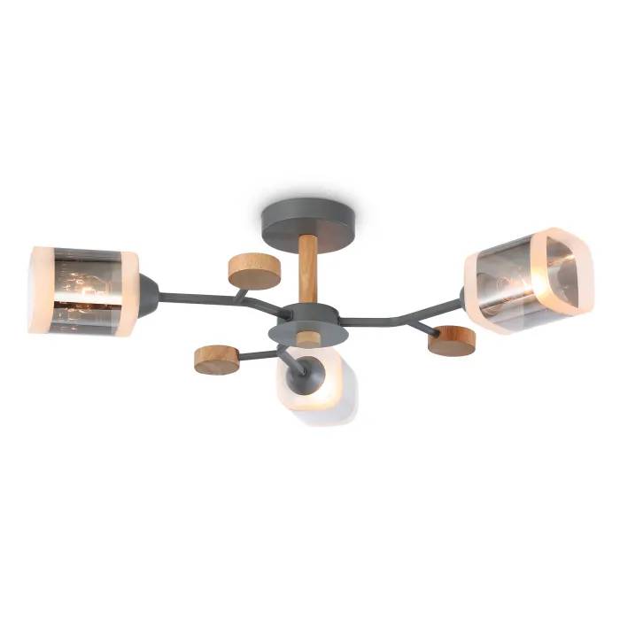 Светильник подвесной TR303323/5 WH/GD/CL/FR белый/золото/прозрачный/белый матовый E27*5 max 60W D620*200 от NovaLamp