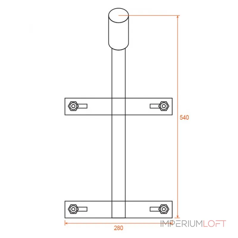 Основание на штанге Wolta К1П-035-05-2-012х06-Б от ImperiumLoft Основание на штанге Wolta К1П-035-05-2-012х06-Б от ImperiumLoft