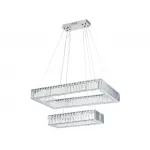 Подвесная светодиодная люстра с хрусталем TR5005/2 CH/CL хром/прозрачный 90W 3000K/4200K/6400K 600*400*950 (Без ПДУ) от NovaLamp