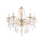 Подвесная люстра с хрусталем TR4944/5 WH/GD/CL белый/золото/прозрачный E14/5 max 40W D605*565 от NovaLamp