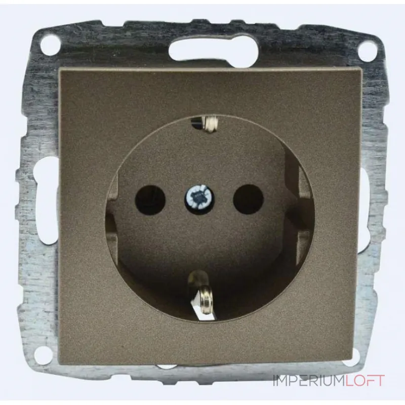 Розетка с заземлением без рамки Mono Electric Despina / Larissa 500-002321-117