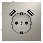 Розетка с заземлением и со шторкой и 2хUSB type A без рамки Voltum S70 VLS040403 от ImperiumLoft