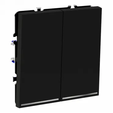 Выключатель двухклавишный с подсветкой без рамки Voltum S70 VLS020208