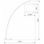 Торшер с подсветкой TK Lighting Moby 6097 Moby от ImperiumLoft