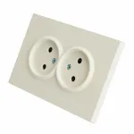 Розетка двойная без заземления и со шторкой без рамки Stekker RST16-5116-01 49877