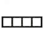 Рамка пластиковая S70 на 4 поста (черный матовый) Voltum VLS100408