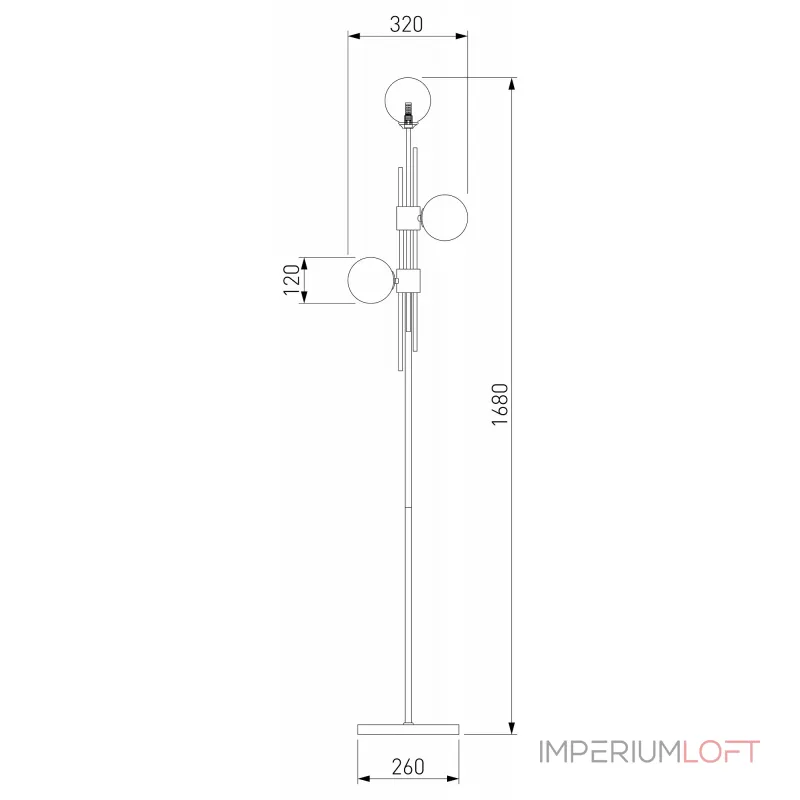 Торшер Eurosvet Volver 01383/3 латунь от ImperiumLoft Торшер Eurosvet Volver 01383/3 латунь от ImperiumLoft