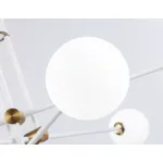 Подвесной светильник TR2521/6 WH/BS белый/латунь G9/6 max 10W D970*750 от NovaLamp
