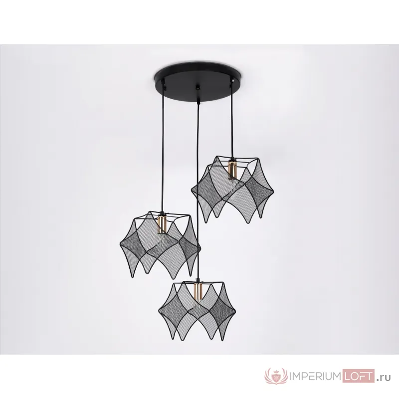 Подвесной светильник в стиле лофт TR8427/3 BK/GD черный/золото E14/3 max 40W D510*1000 от NovaLamp